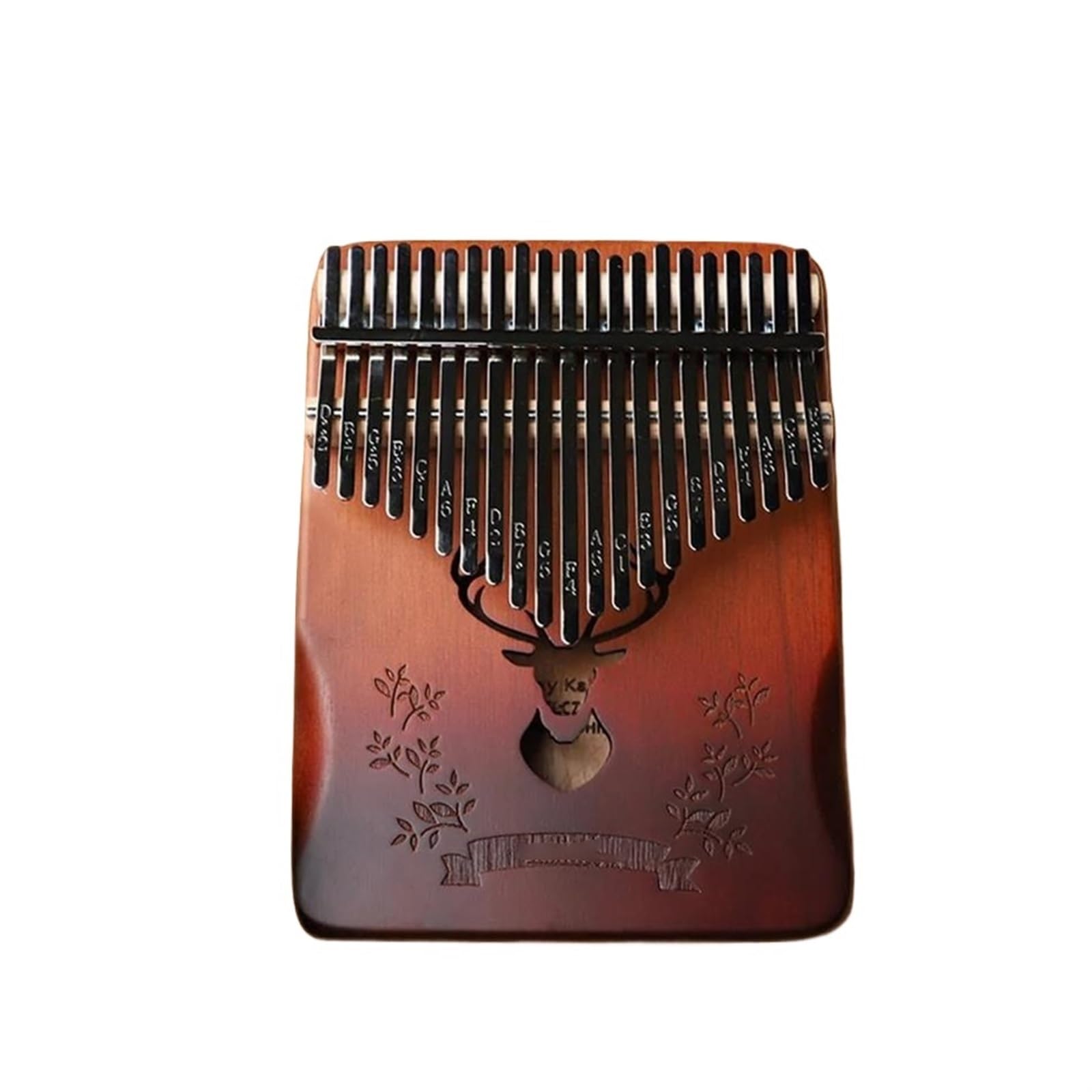 Pianino Kciukowe Kalimba Kalimba 21-klawiszowe Pianino Kciukowe W Tym Futerał Młotki Stroikowe Profesjonalny Instrument Pianina Kciukowego(B)