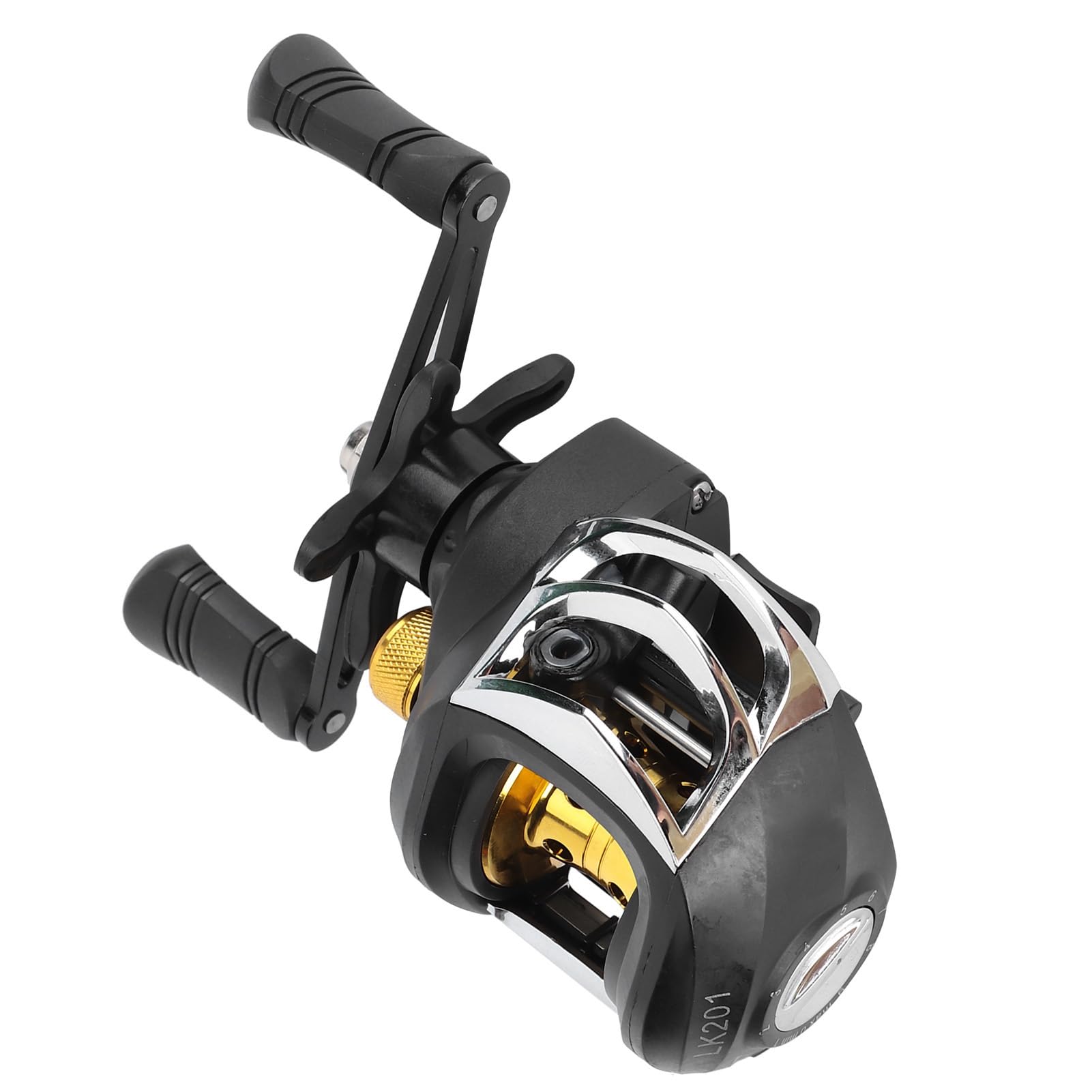 Baitcasting-Rolle, effizientes Baitcasting-Rad, 8 kg Bremskraft, Drehsteuerung, einstellbar für Angelmaschine(Linke Hand)