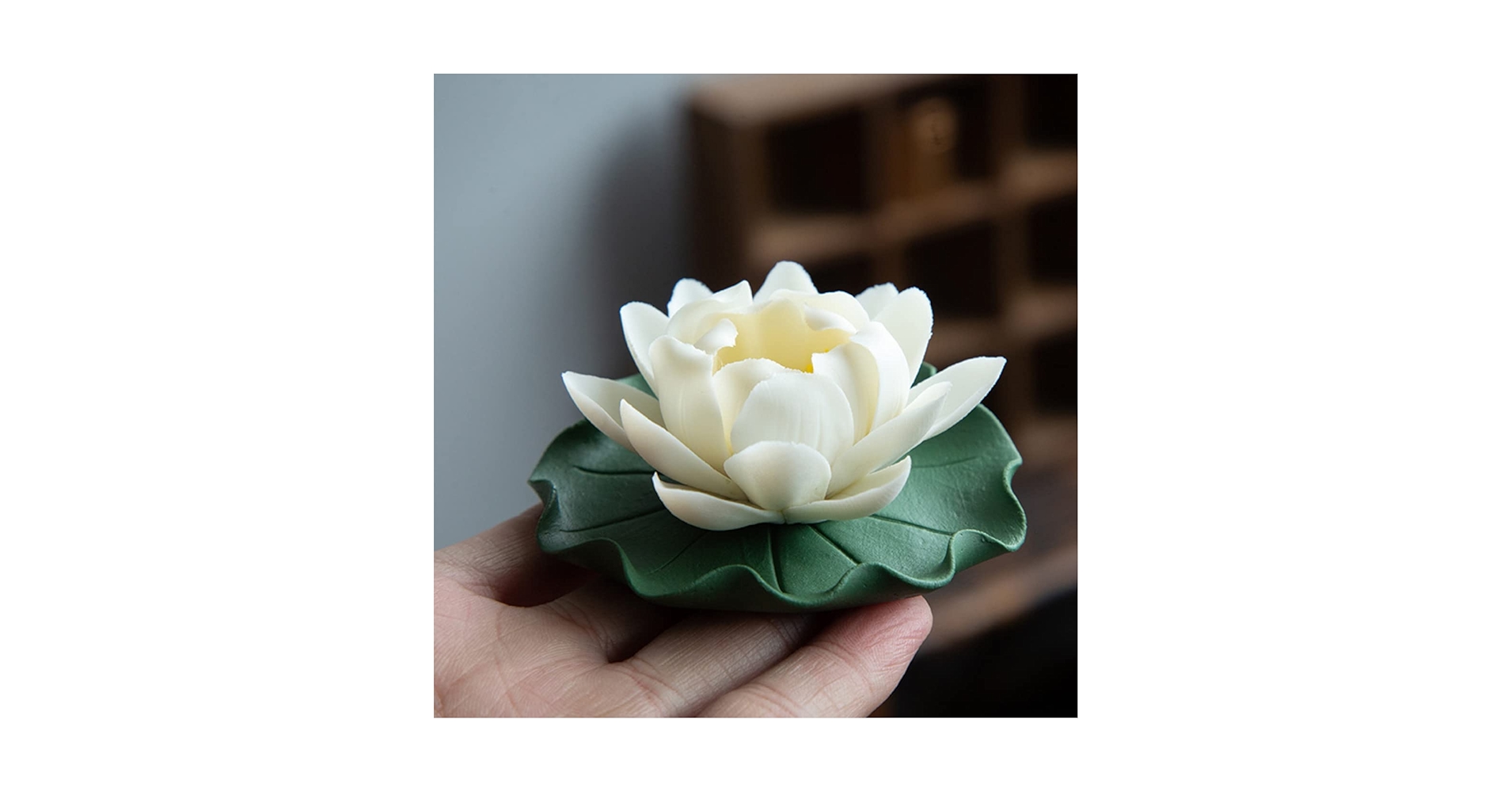 Amazon.co.jp: お香立 線香立て 香炉 蓮の花 贈り物 F