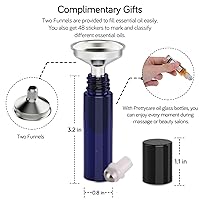 Vista 5 de PrettyCare 6 piezas, botellas roll-on de 10 ml para aceites esenciales con bola de rodillo de acero inoxidable - Botellas rellenables a prueba