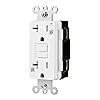 Amazon Basics Weather-Resistant GFCI Receptacle with LED Indicator, 20 Amp, White