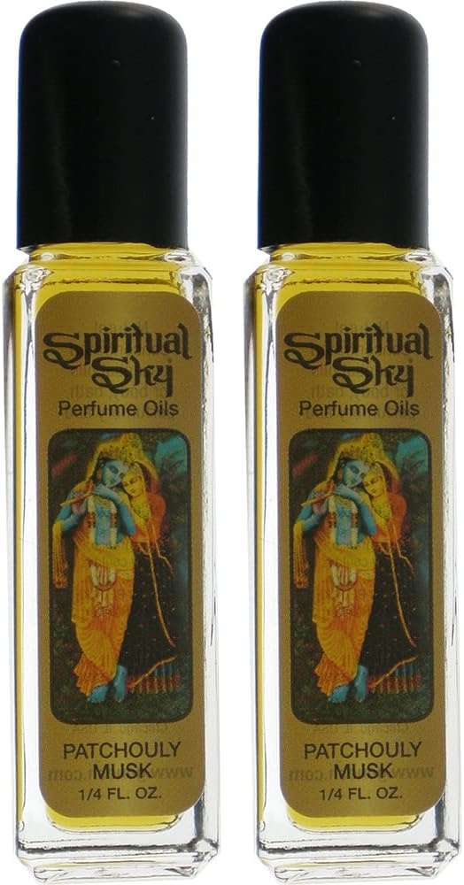 Spiritual Sky Patchouly Musk Scented Oil - 1/4 Ounce Bottle (2 Pack)