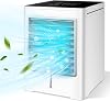 Portable Air Conditioners, Evaporative Air Cooler with 3 Speeds, USB Touch Personal Air Conditioner with 136H Timing, Mini Desktop Cooling Fan for Room Office Bedroom Camping Car Tent Desk Dorm