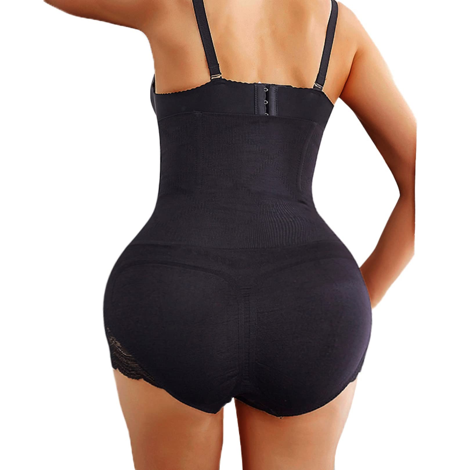 LYGBAOFUL damskie majtki wyszczuplają brzuch body z wysokim stanem spodnie treningowe bezszwowa bielizna modelująca po porodzie 3 rzędy szydełka