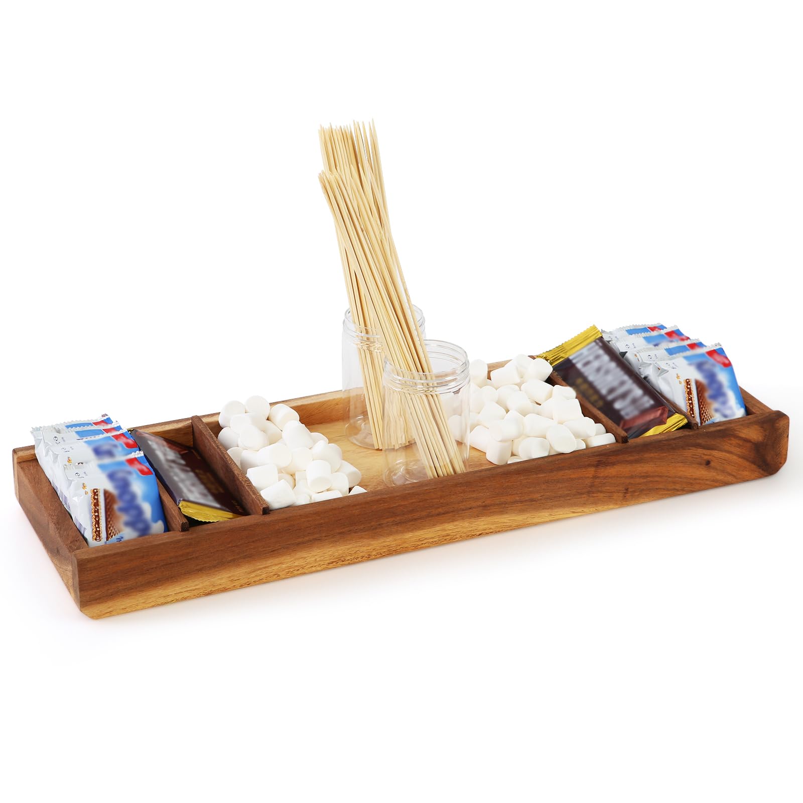 Danrelax Walnut S'Mores Station, Smores Maker Box for Smores Kit