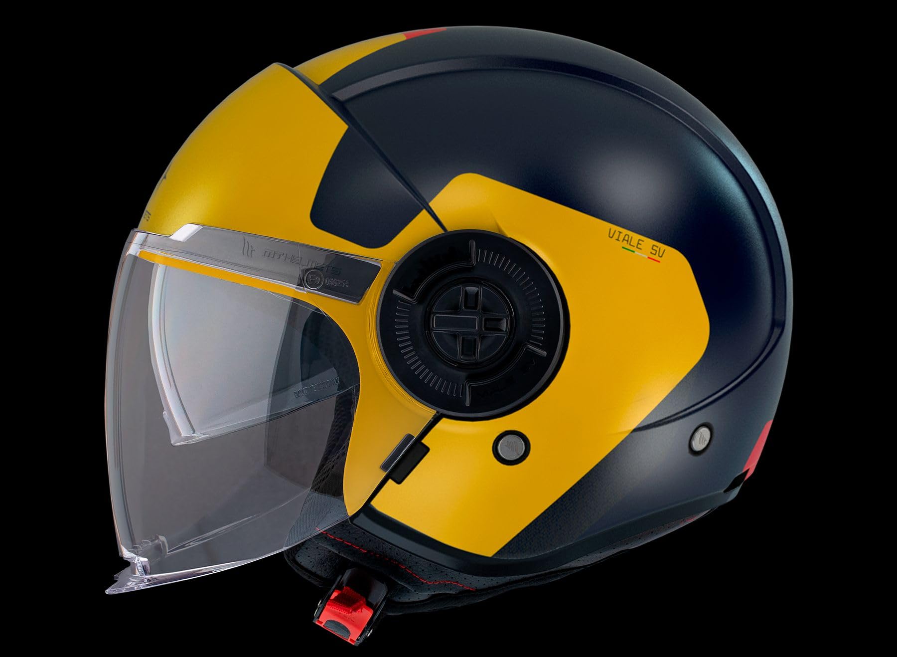 MT Helmets Viale SV S – Casco Moto Jet Urbano con Visor Solar Retráctil, Interior Lavable, Pantalla Larga y Calota HIRP | Homologado ECE 22.06 & DOT