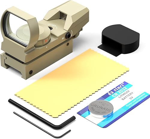 Vista 32 de Feyachi Vista refleja - Retícula ajustable (4 estilos) tanto roja como verde en una sola vista Gris