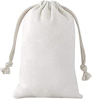 Vista 12 de SumDirect 20 bolsas de muselina de algodón, bolsas de regalo ligeras blancas transpirables con cordón, bolsas de almacenamiento reutilizables