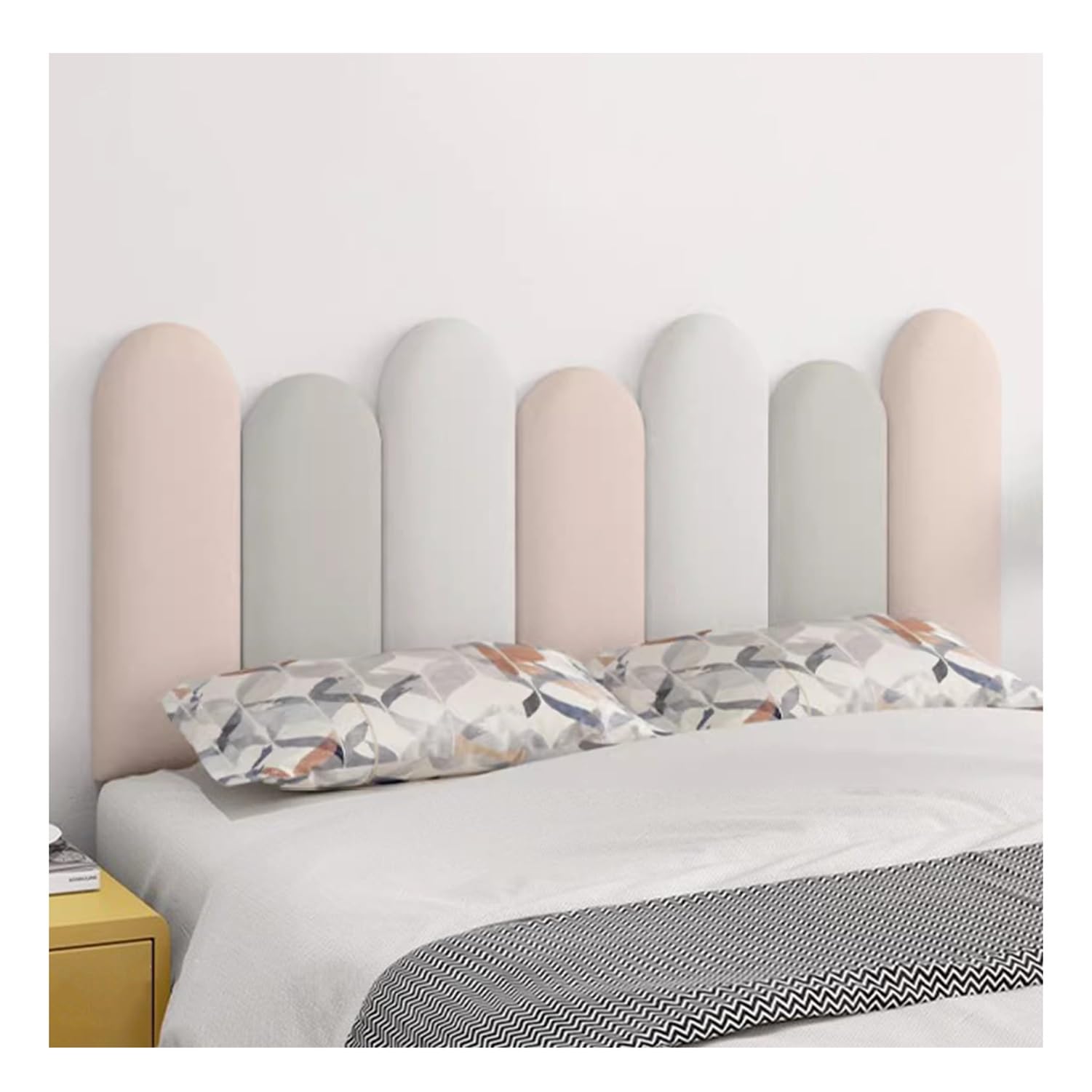 NURUGURE Decorative Wall Padding Panels Upholstered Easy Install Padded Wall Covering for Headboard Bedroom Playroom