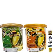 2.11 Oz and 3.52 Oz Ultimate DHL Paglab Set 2 Durian Fried Chips Mini Snack Crispy Monthong Original OTOP Fruit Exotic Vegan By Beautygoodshop [Get Free For You Beauty Gifts]