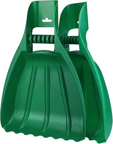 Miniatura 1 de Eastrans Cucharas grandes para hojas y rastrillo de mano, agarradores ergonómicos de mano para recoger hojas, recortes de césped y escombros de