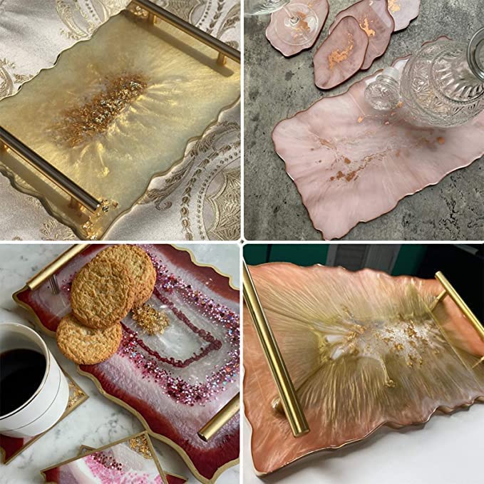 Polaris Fox Pack of 1 Rectangular 9x12 inch Agate Tray Mould | LXB : 23x30cm | Can be Used for Resin not Concrete | 2