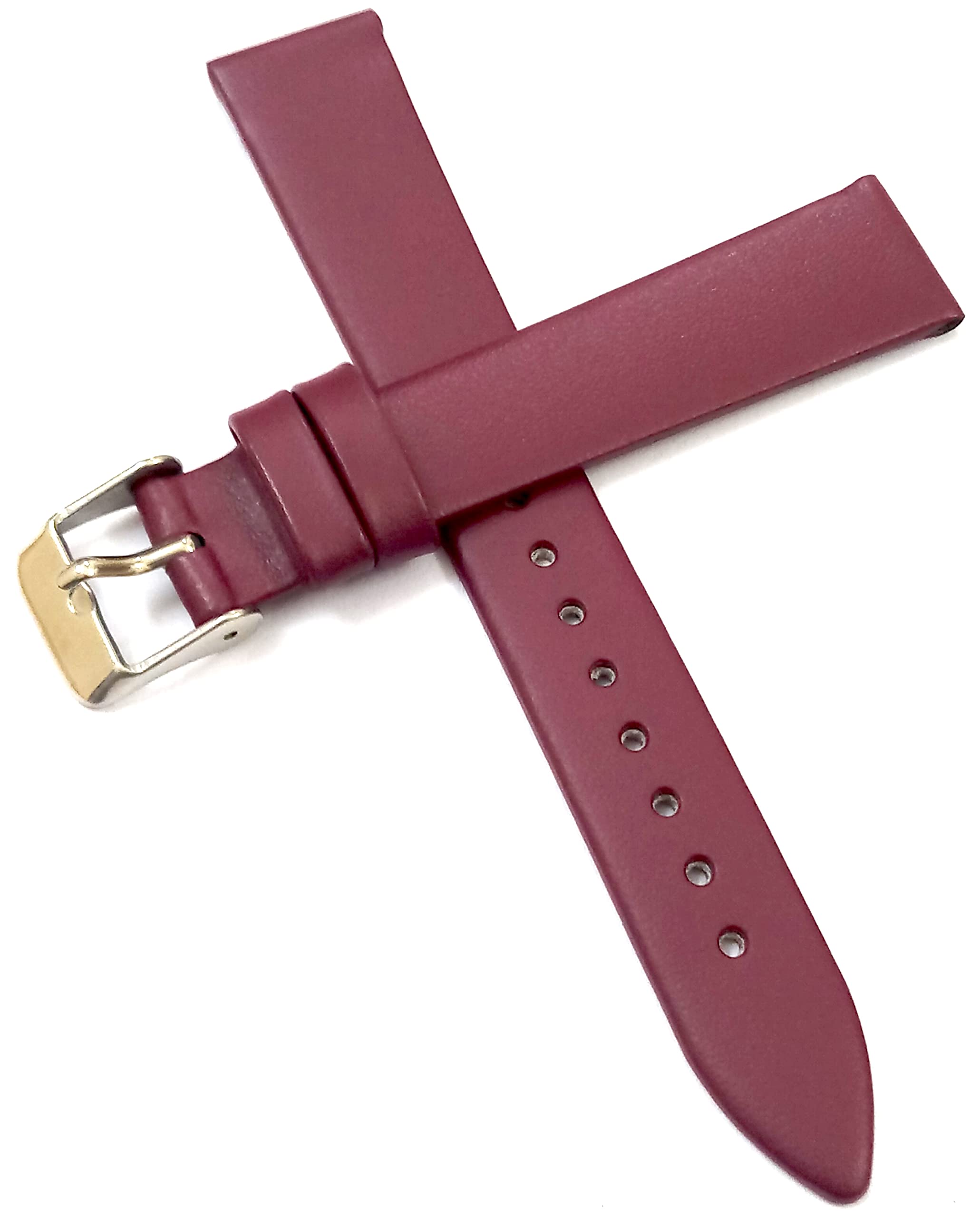 Ewatchaccessories 16mm Genuine Leather Maroon Watch Band Strap for Men and Women | Comfortable and Durable Material | Silver Buckle (B0BWWFMZMX) Amazon Price History, Amazon Price Tracker