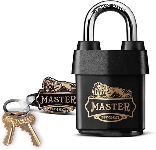 Master Lock 1921D Candado con llave, 2-18 pulgadas de ancho, negro