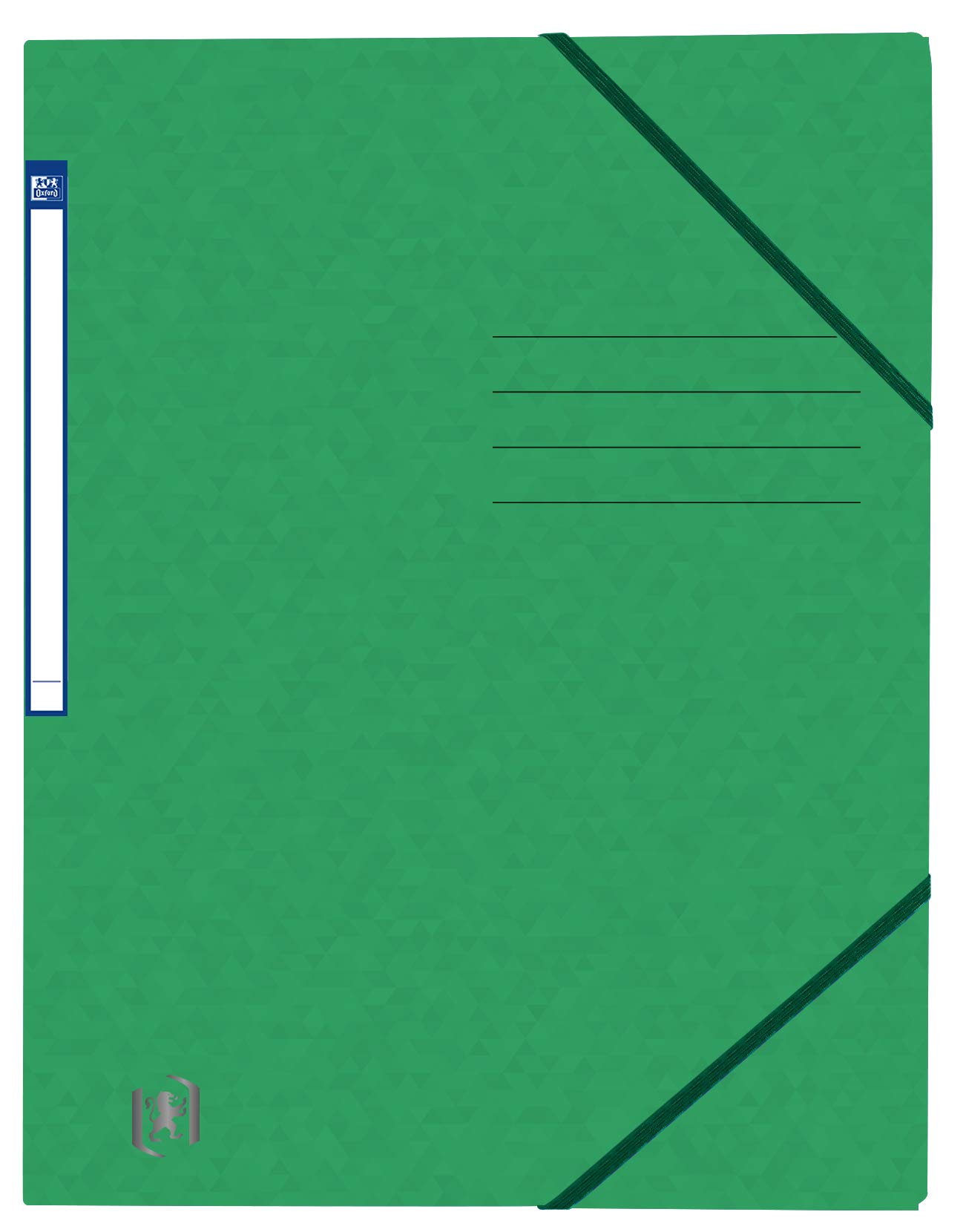 Oxford 10 x A4 Green Cardboard Corner Folders Without Flaps