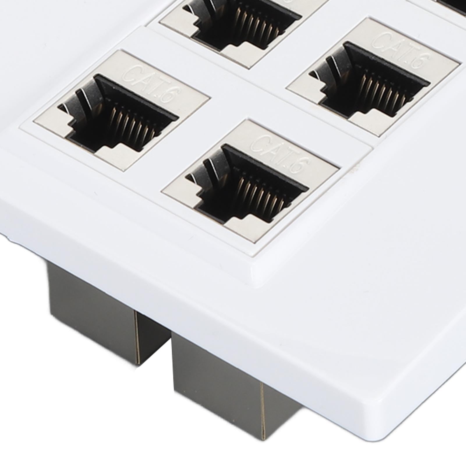 Presa per Piastra a Muro Ethernet Cat6, Piastra Jack per Accoppiatore a Muro Keystone a 6 Porte RJ45 da Femmina a Femmina