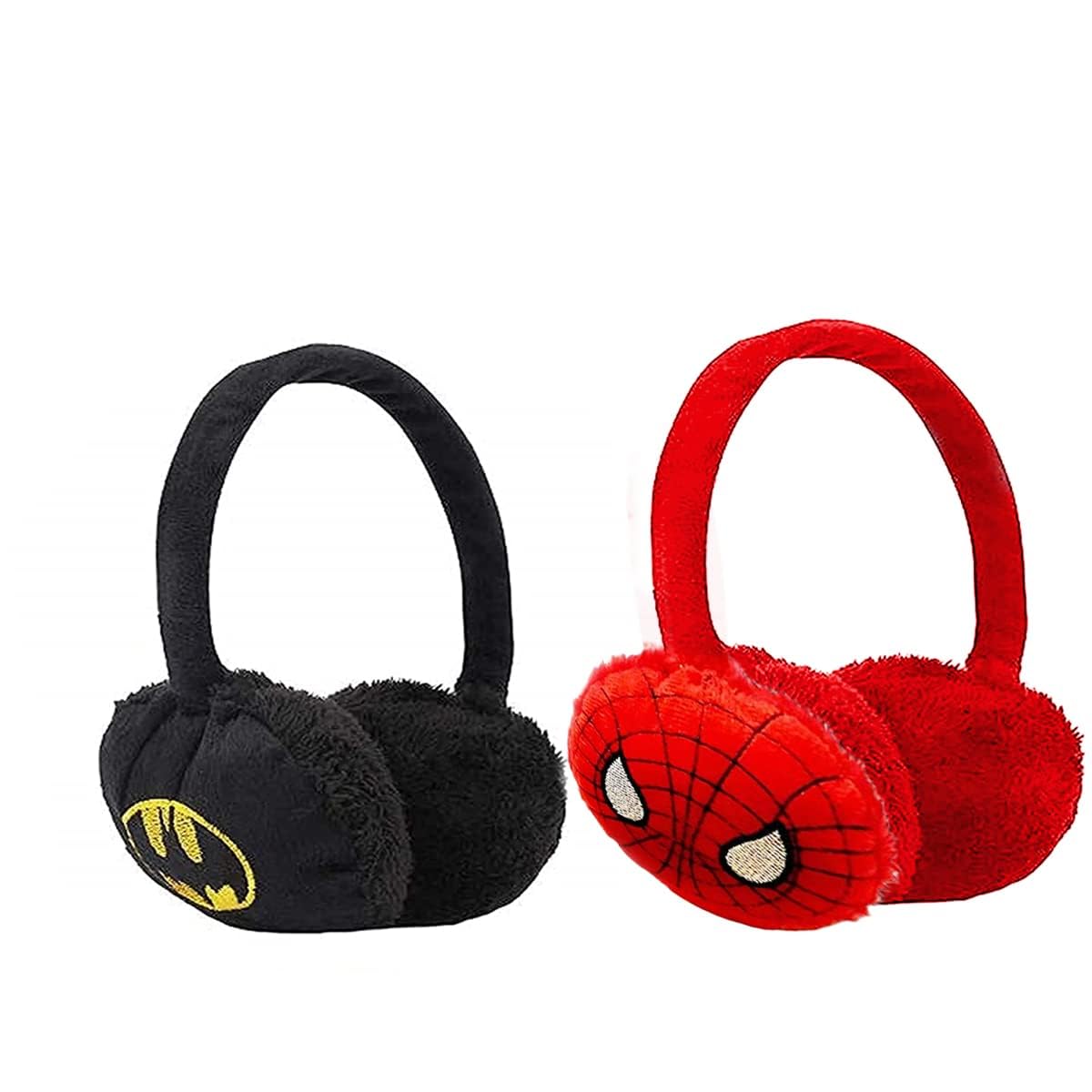 TRUE INDIAN Combo Of Super Hero Earmuffs Kids Boys & Girls Winter Outdoor Wear Earmuffs for Kids Ear Warmer Winter Headphones Protect yourself From Cold Breeze Pack Of 2