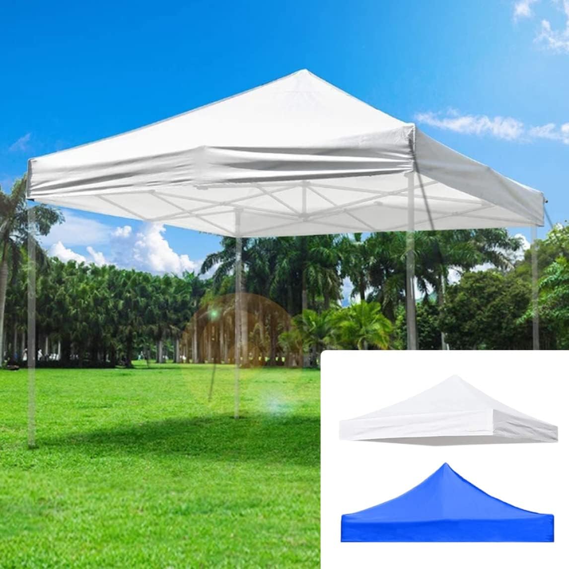 Canopy Replacement Cover 114.17x114.17in 420D Oxford Cloth Waterproof Replacement Gazebo Covers Sunshade Canopy Cover for Outdoor Garden (Top Only), up Top, Replacemen