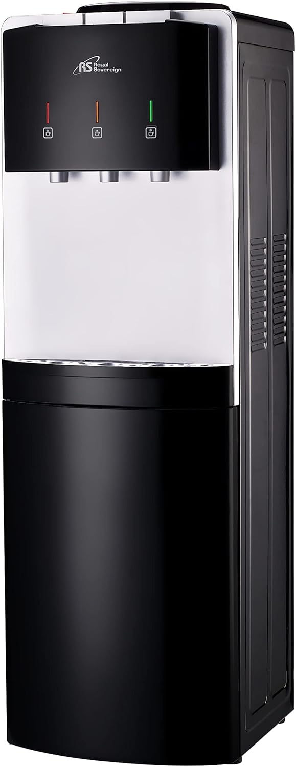 Royal Sovereign Tri-Temperature Top Load Water Dispenser, Gray/Black (RWD-900B)