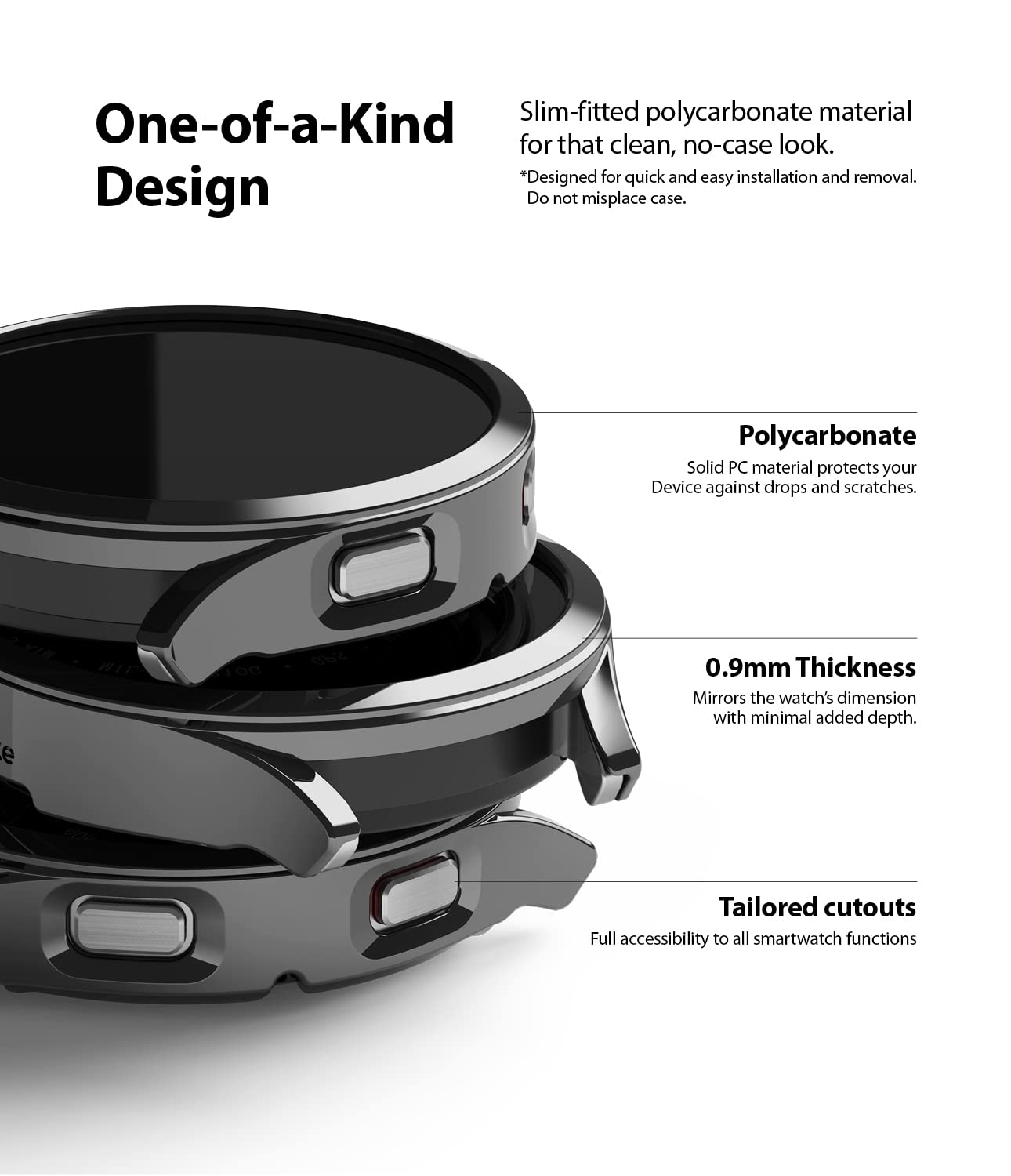 Amazon.co.jp: 【Ringke】Galaxy Watch 4 44mm ケース SLIM PC 耐黄変