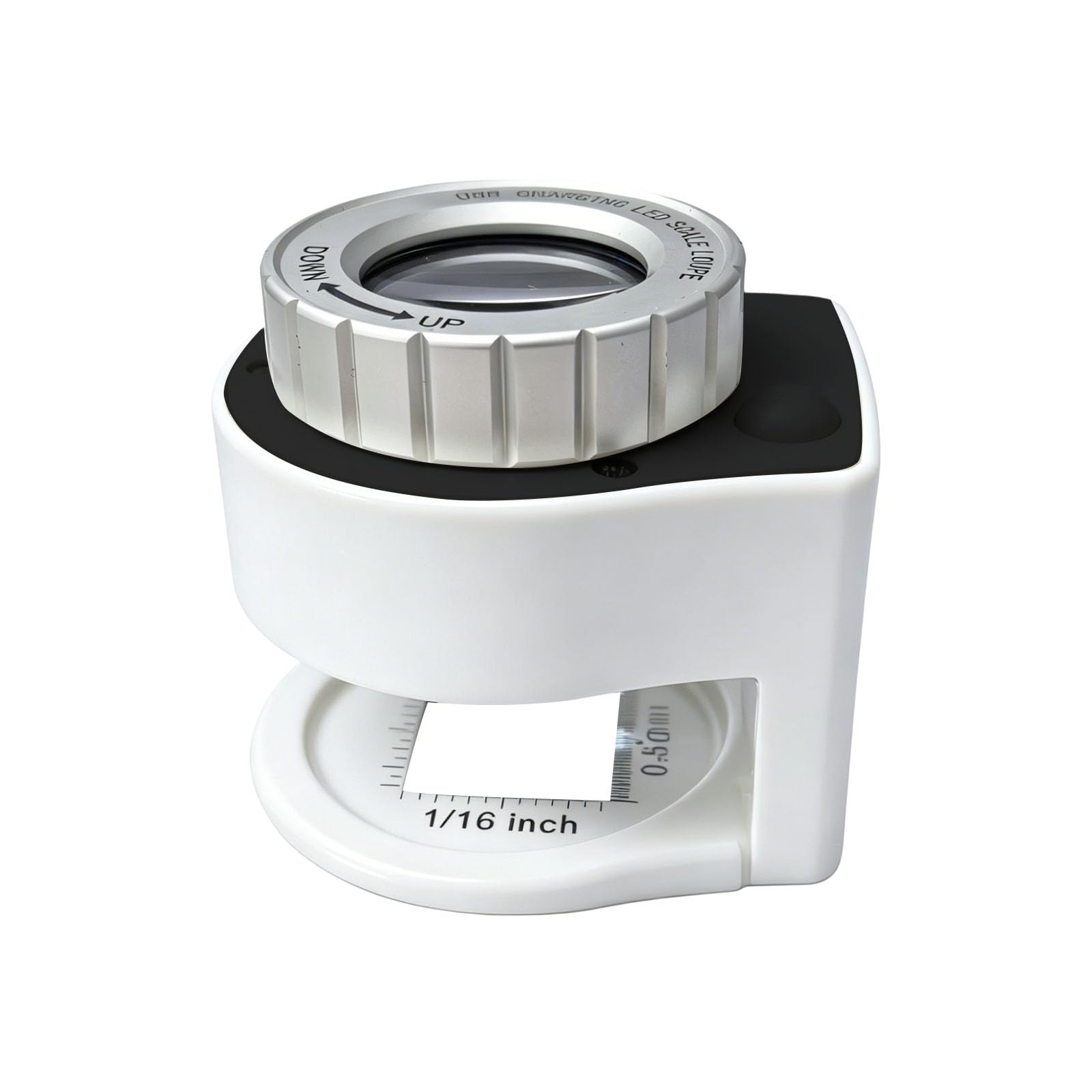 Portable 30X LED Magnify Glass with Adjustable Focus Magnifier for Banknotes Stamp Coin Analysis Banknote Check Portable Amplifying Glass