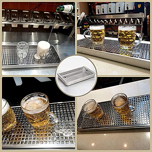 Bandeja recogegotas de Acero Inoxidable: instalación giratoria, no Requiere desagüe, Bares domésticos, minineveras y encimeras de Cocina. Fácil de Limpiar y a Prueba de derrame