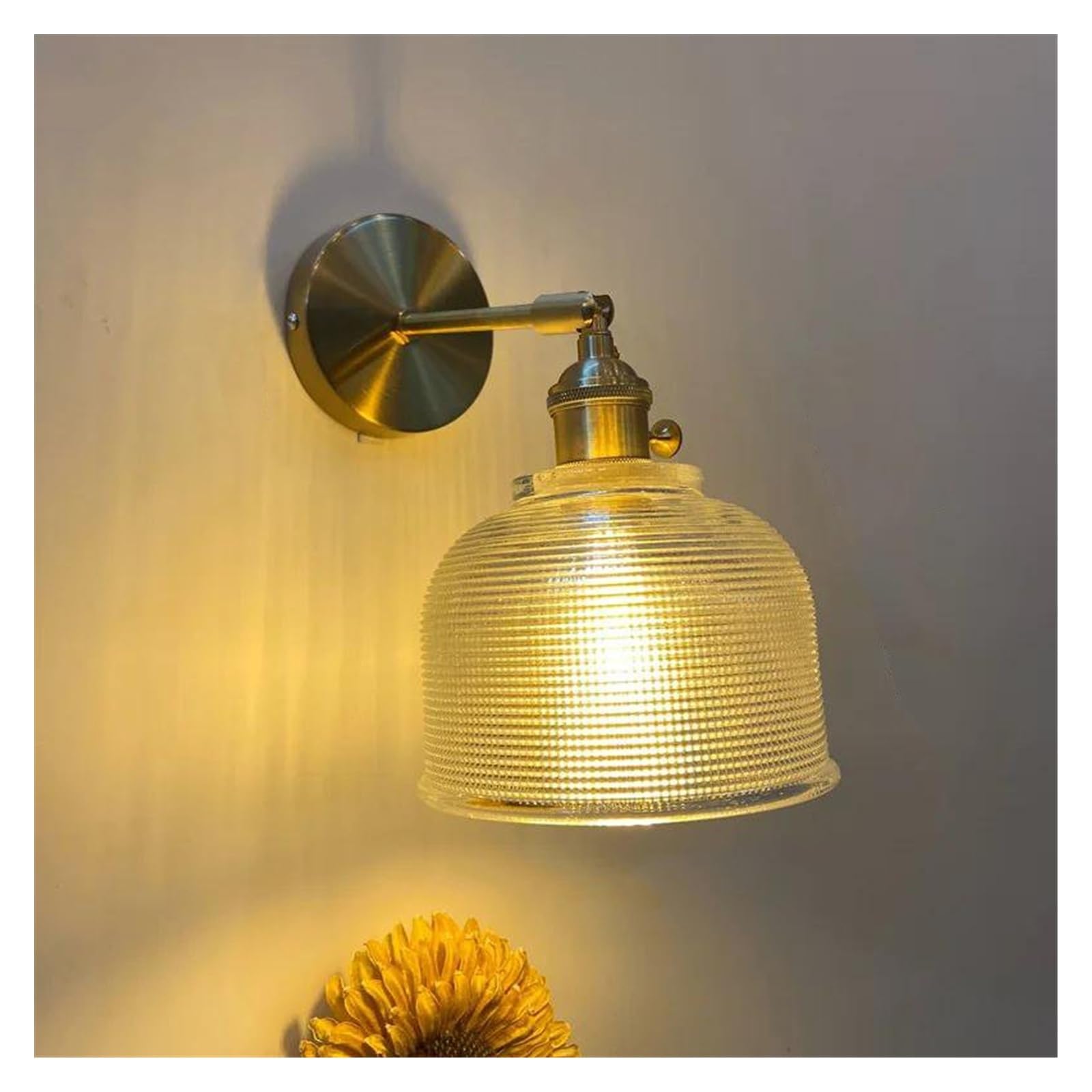 ZTCHSENZT Wall Sconces, Glass Modern LED Wall Sconce Lamp Switch On The Socket Bathroom Mirror Stair Light Nordic Copper Wandlamp Lighting,E