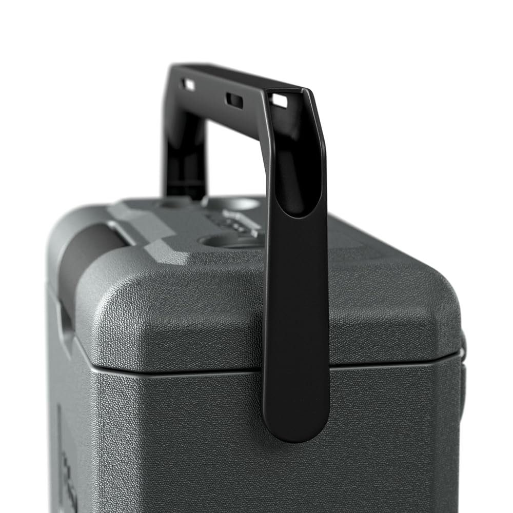 Yolco ET8 Carbon lodówka podróżna mini przenośna elektryczna lodówka z kompresorem 12/24 V DC do samochodu, ciężarówki, łodzi i gniazdka z przyłączem USB, -20°C, szara