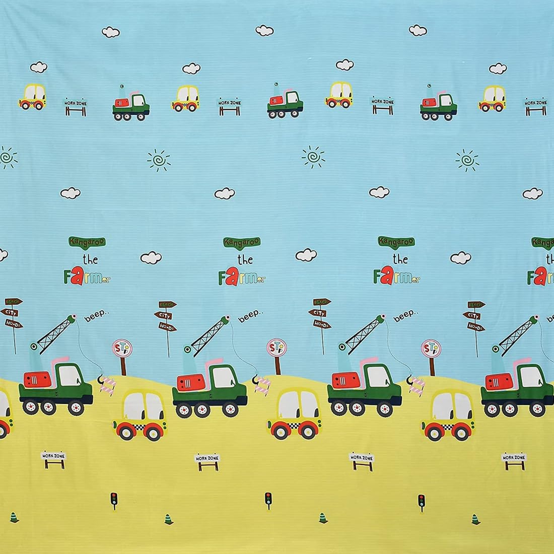 PrettyKrafts Cotton Car Truck Bedding - Soft Kids Sheets -4 PrettyKrafts Cotton Car Truck Bedding - Soft Kids Sheets -4