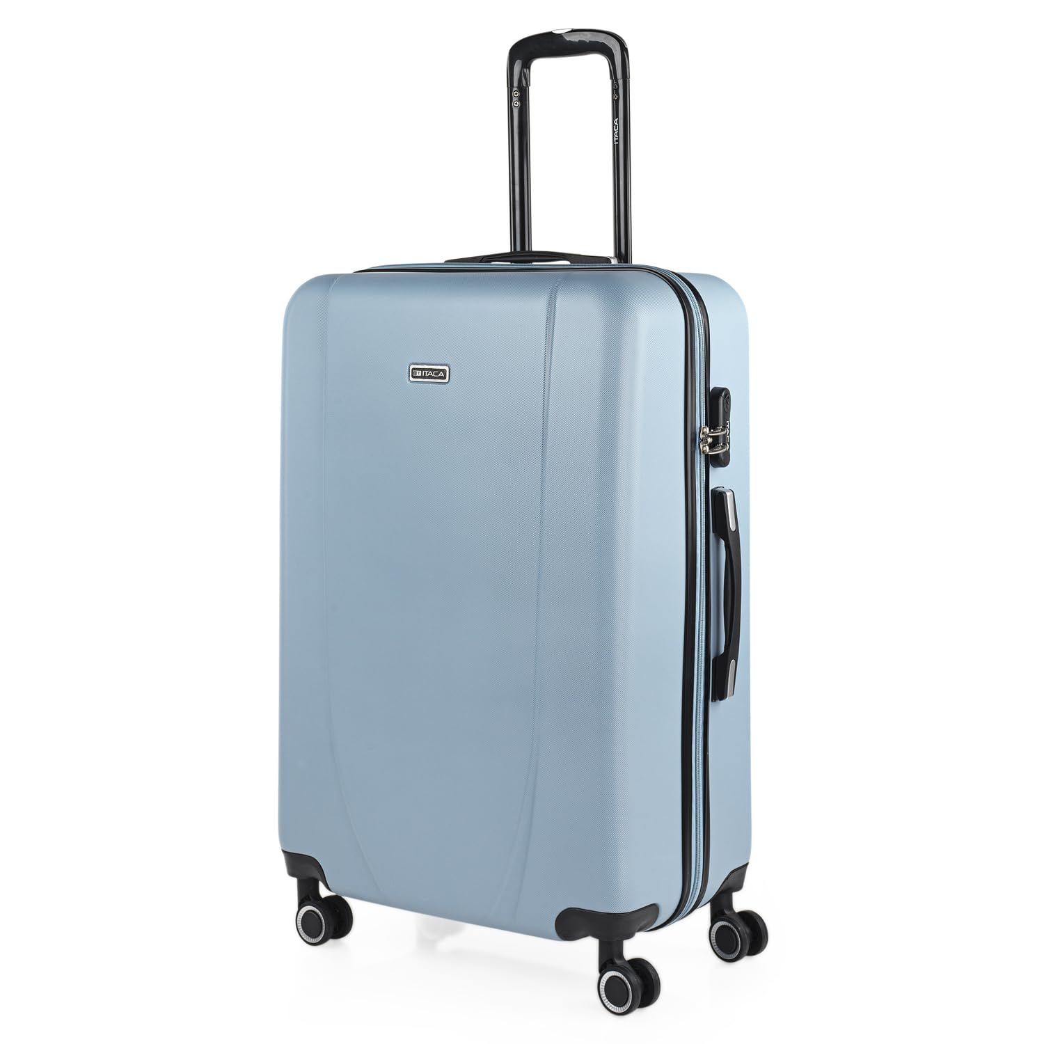 ITACA - Maletas Grandes De Viaje Rígidas Ligeras con 4 Doble Rueda 360° Maleta Grande 23 Kilos Alta Resistencia Maleta XL Duradera, Azul Claro