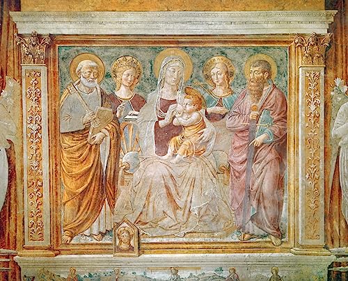 Cuadro Virgen y el Niño Gozzoli Lienzo para Paredes Vacías de Oficina 60x90