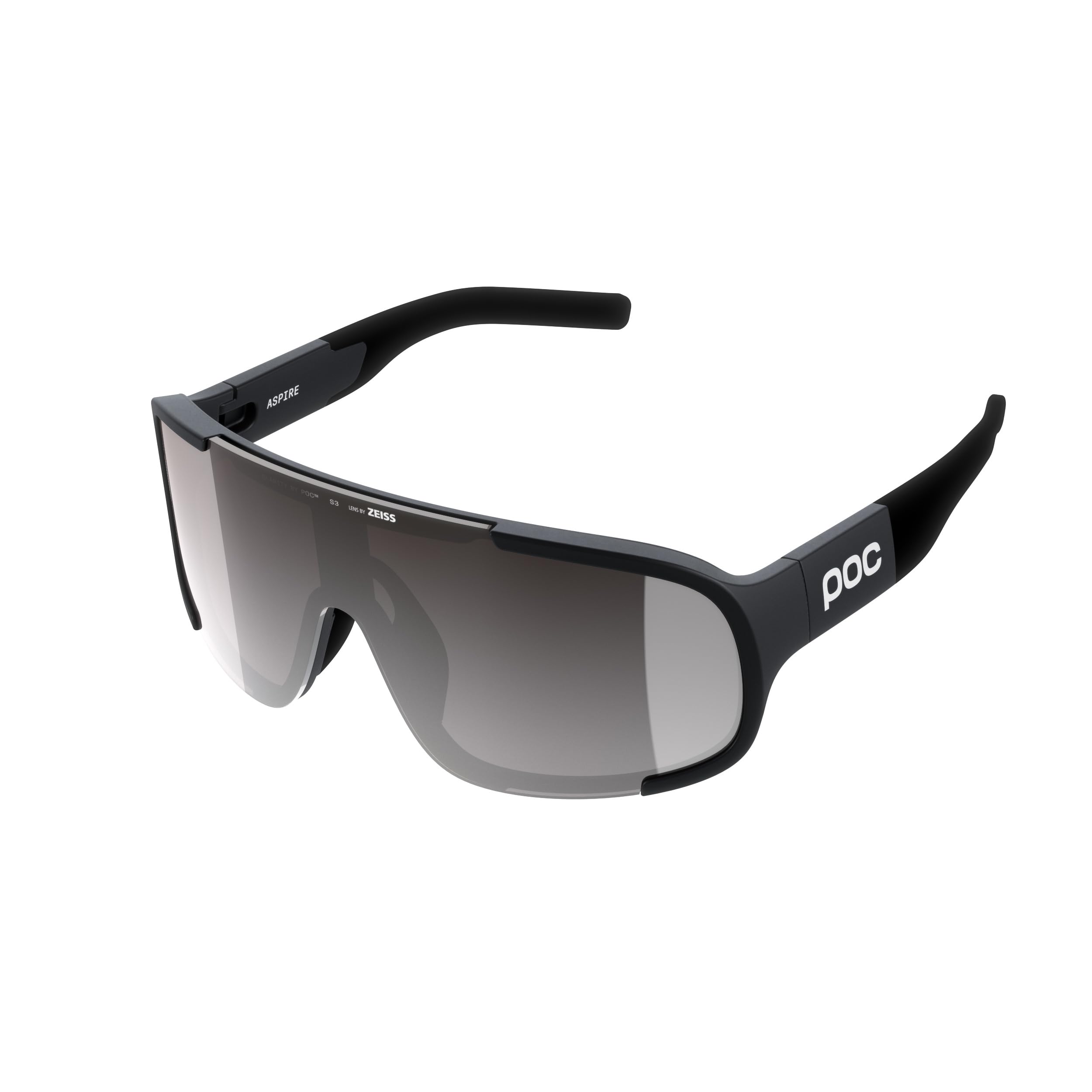 POC Aspire Sunglasses, Uranium Black/Clarity Trail/Partly Sunny Silver, One Size