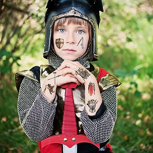 48PCS Medieval Knight Party Favors Decorations Supplies Knight Themed Helmet Paper Masks Button Pins Key Chains Tattoos for Medieval Knight Costume Birthday Party Mardi Gras Ball Graduation Prom 48PCS Medieval Knight Party Favors Decorations Supplies Knight Themed Helmet Paper Masks Button Pins Key Chains Tattoos for Medieval Knight Costume Birthday Party Mardi Gras Ball Graduation Prom