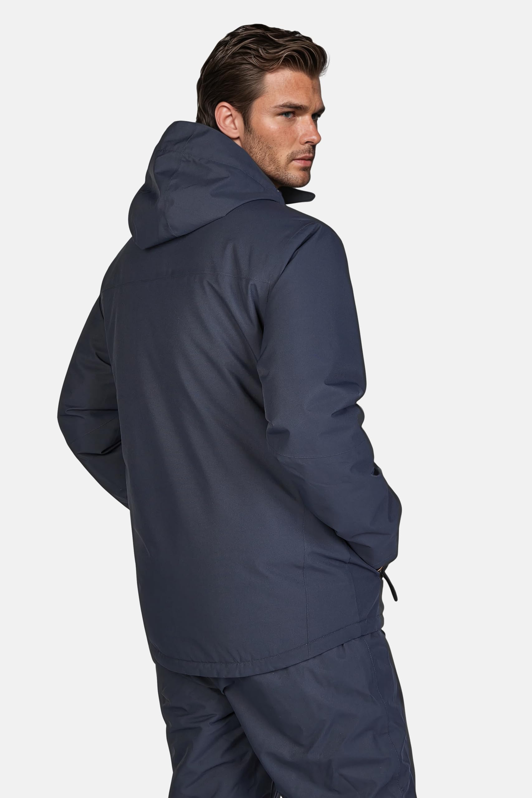 Weichers Skianzug Gr.M-XXL Herren Skijacke Skihose Schneeanzug Pants mit Kapuze Winddicht Wasserdicht Skifahren Schnee