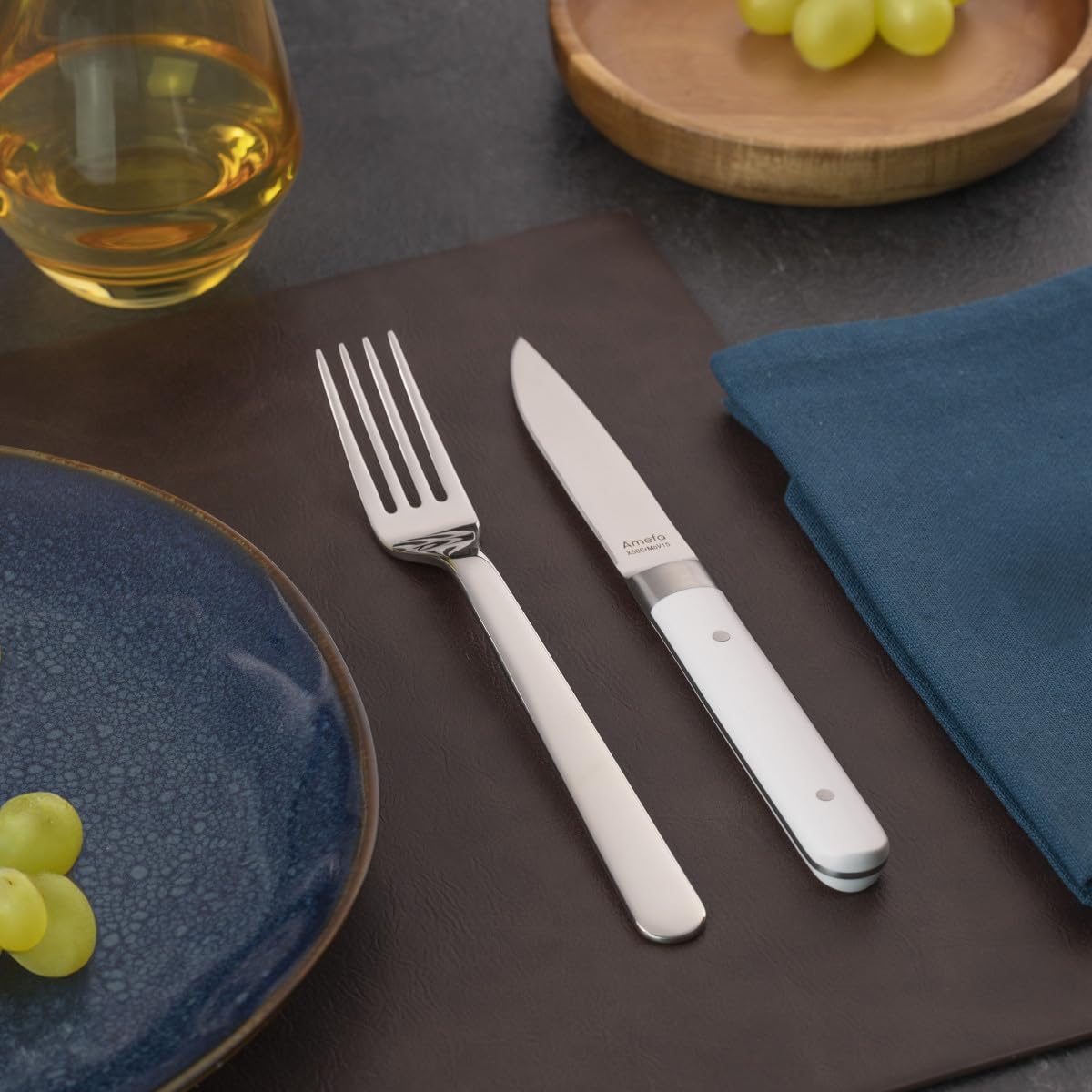 Amefa Fusion Blanc - Coffret 4 couteaux steak