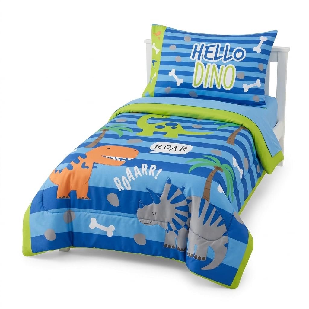 Everyday Kids Juego de Cama de Dinosaurio para niños
