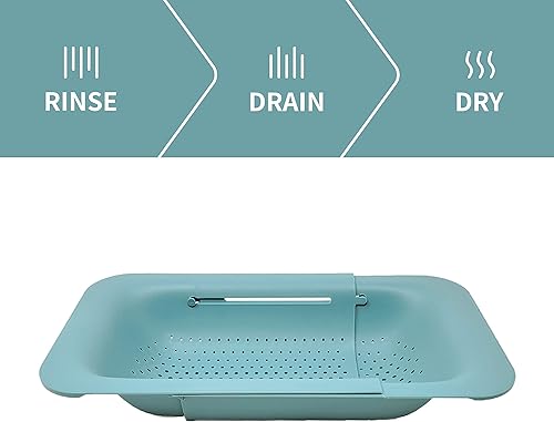 Miniatura 3 de Makerstep Cesta coladora para colocar sobre el fregadero, expandible, lavar, escurrir y secar. - Nuevos artículos esenciales de cocina para el