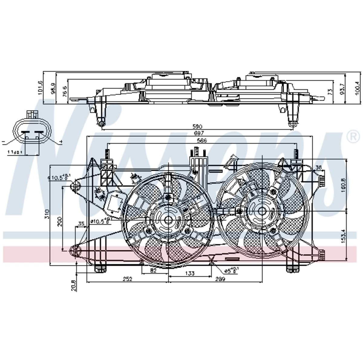 NISSENS Ventola, Raffreddamento motore 85689