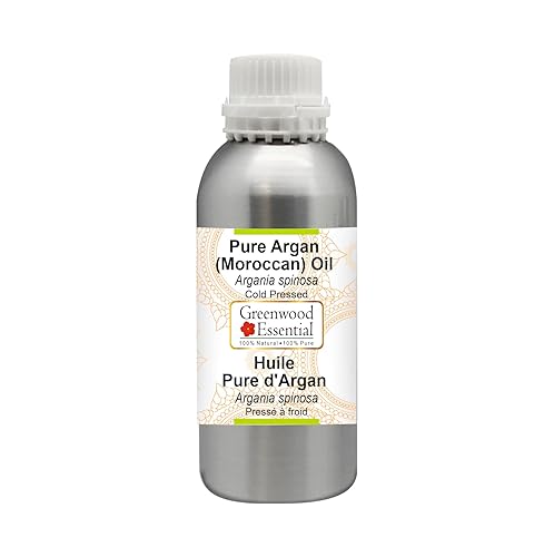 Aceite puro de argán (marroquí) (Argania spinosa) prensado en frío 21.3 fl oz (21 oz)