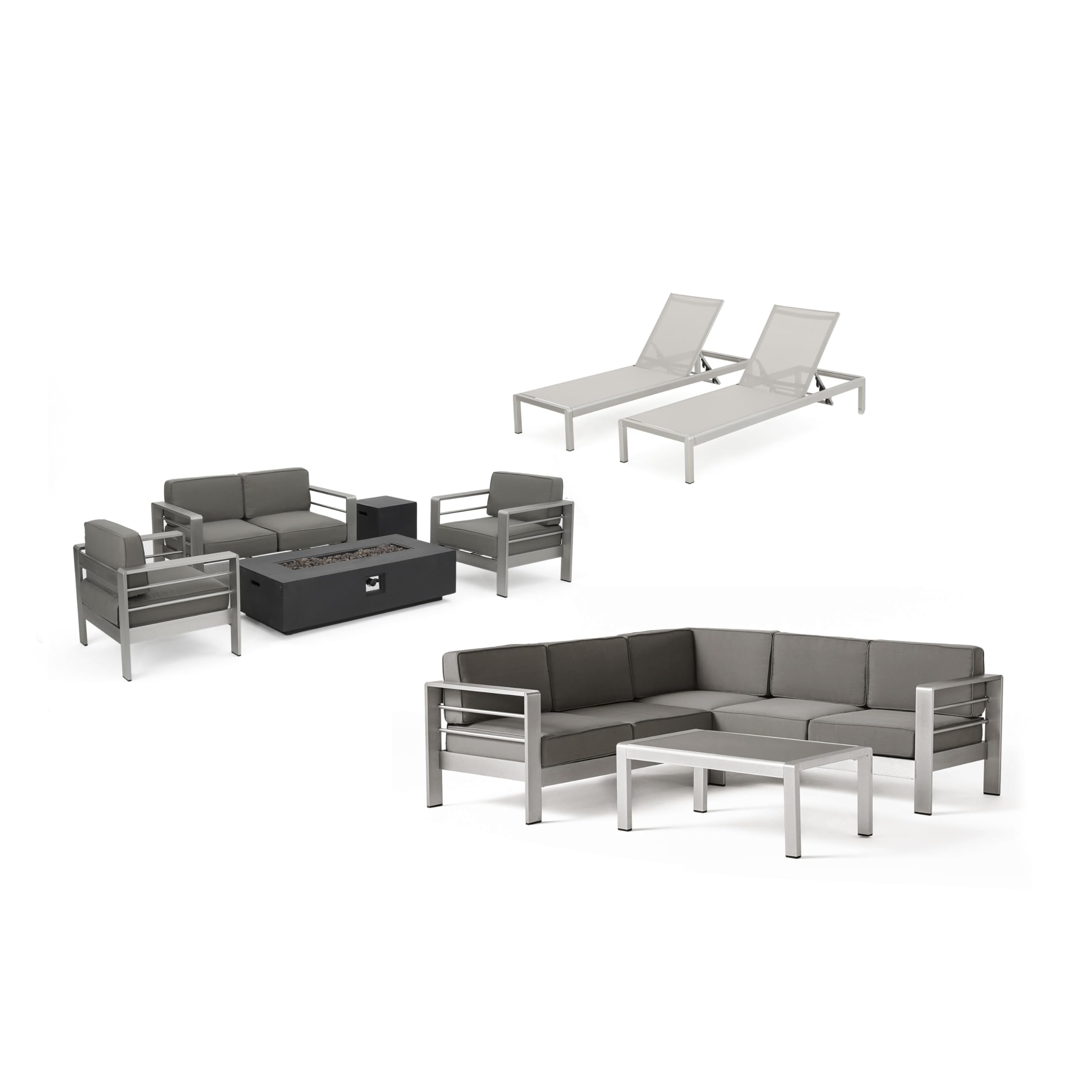 Christopher Knight Home Cape Coral Outdoor Sofa and Chat