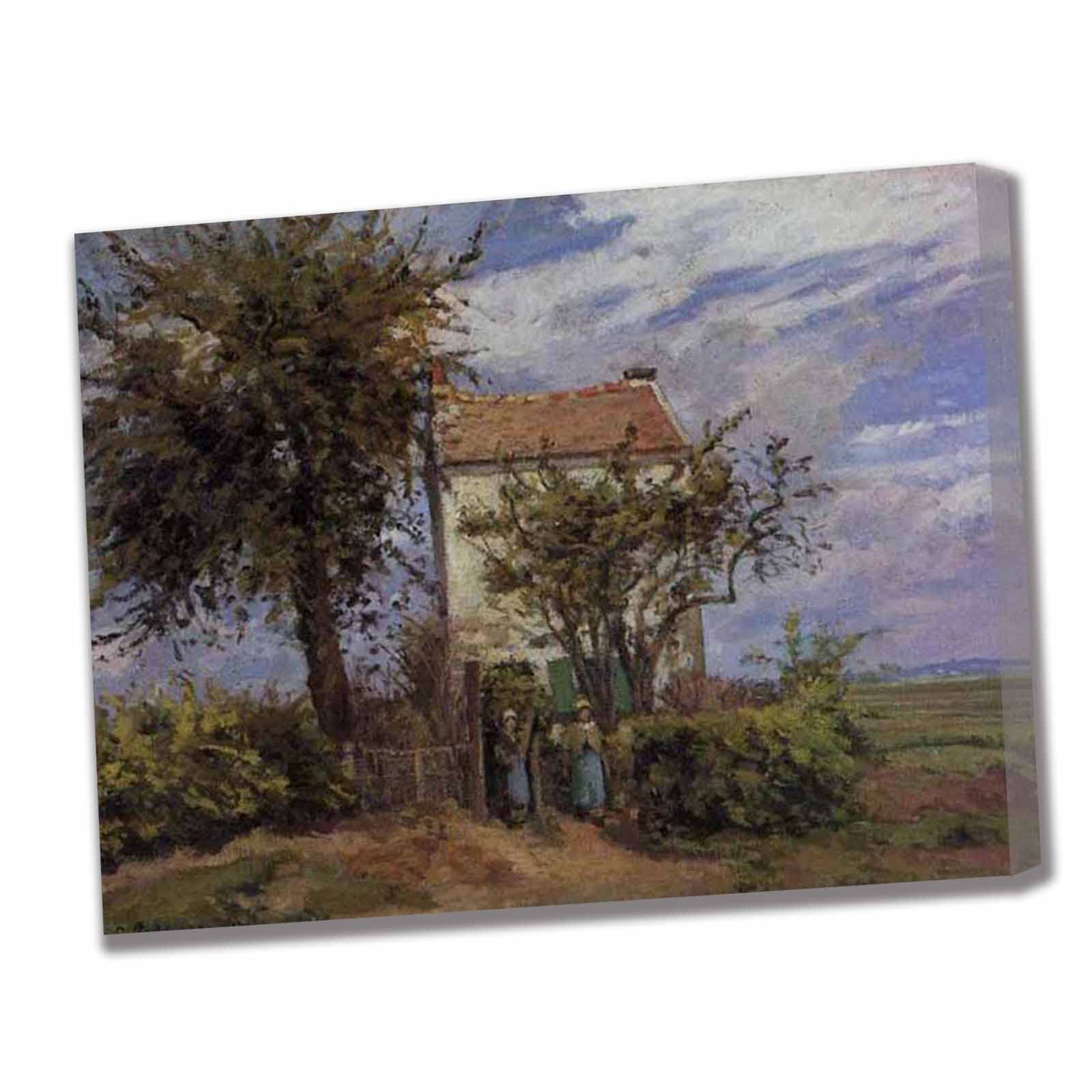絵画　壁掛け　美術品　カミーユ・ピサロ Amazon.co.jp: カミーユ・ピサロ《 62》 壁飾り 飾り絵 玄関