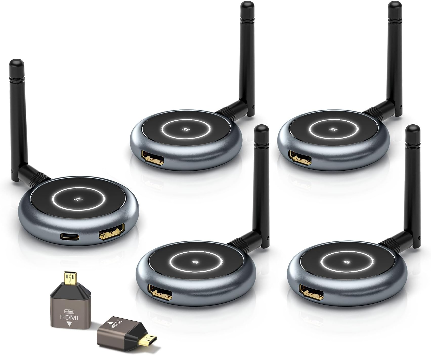 Hdmi Wireless 1080p Trasmettitore Ricevitore HDMI Wireless AXFEE 1080P - Estensione 50m, 2.4G/5G, Per PC TV Proiettore Axfee Estensione Hdmi 50m
