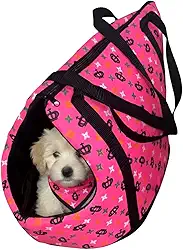 Bolsa de Transporte Para Pet Cachorro e Gatos Ideal Para Passeio Viagens Tamanho M (Rosa, M)