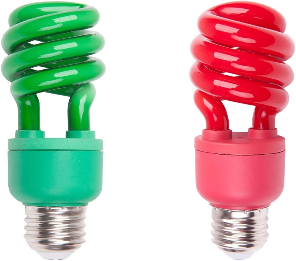 13-watt (60w) Medium Base Red & Green Decorative CFL Bulb
