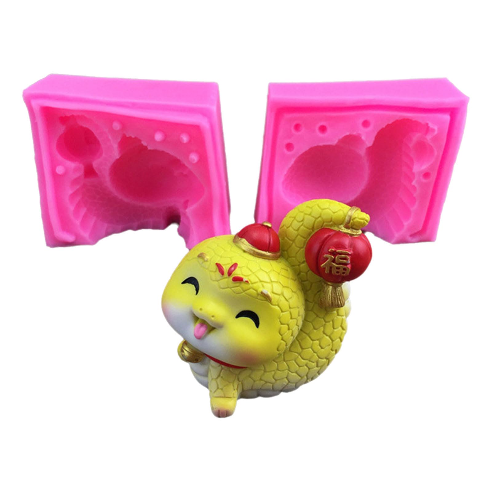 MICFENY Desk Ornament Mould Flexible Silicone Mold for 3D Snake Figurine Shaped Decoration Gypsum Mold Jewelry Making Supplies