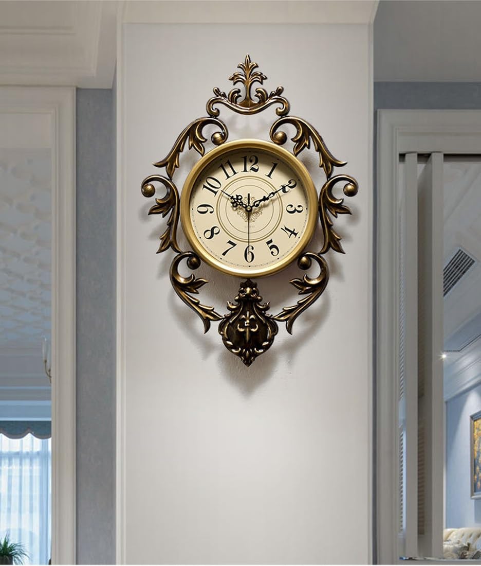 Grande orologio da parete decorativo moderno, silenzioso, senza ticchettio, al quarzo, a batteria, adatto for soggiorno e camera da letto.