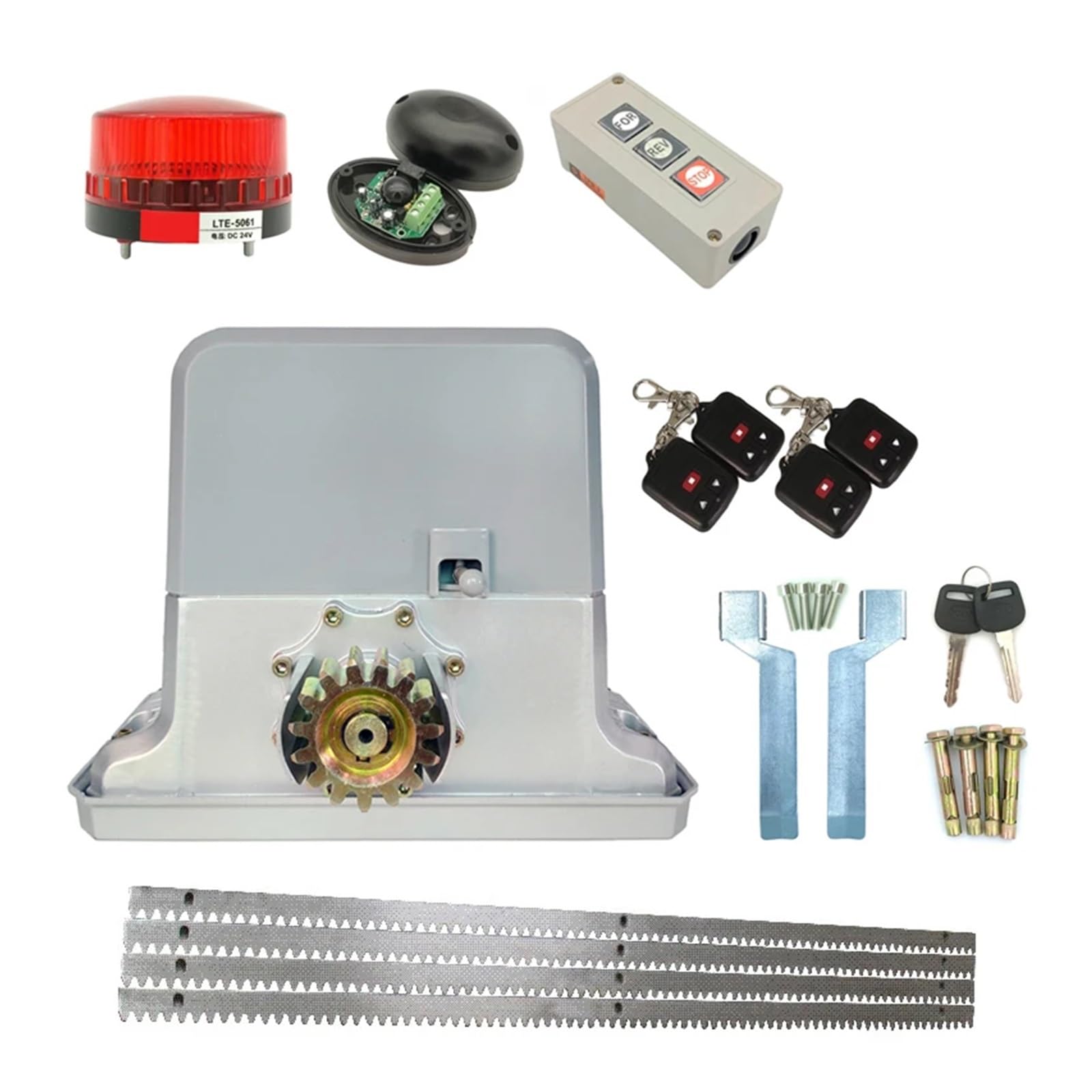 Mjfvn Kit8 1800Kgs Automatic Sliding Gate Operator Of Ac220v/110V Motor As Door Closer Gate Motor Engine(Sensor,Button,Lamp, Optional) Pack(Kit8)