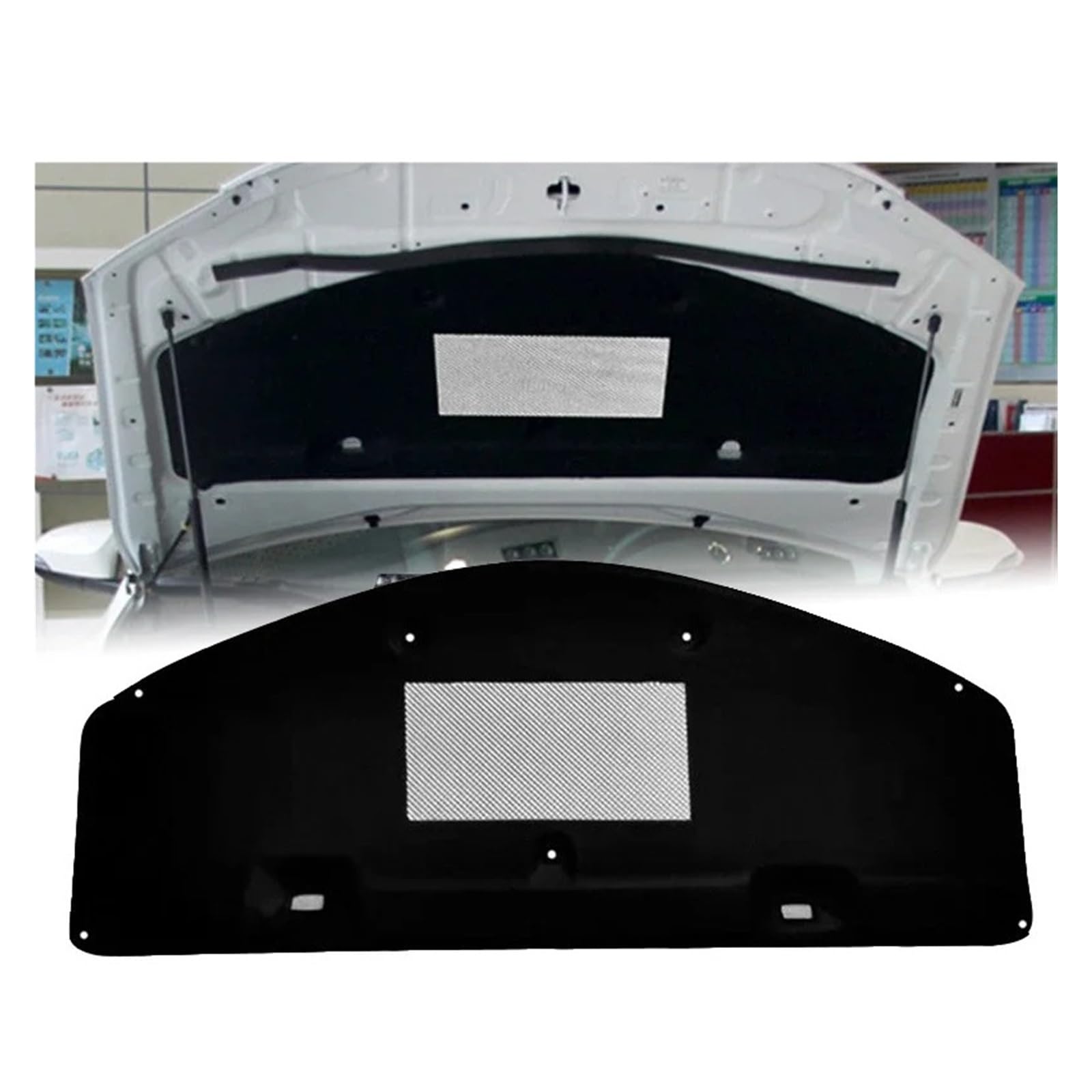 Dlkaddkgf One Color Car Front Engine Hood Insulation Pad Sound Heat Cotton Soundproof Mat Cover Foam Fireproof Compatible For Toyota Camry 2012-2017