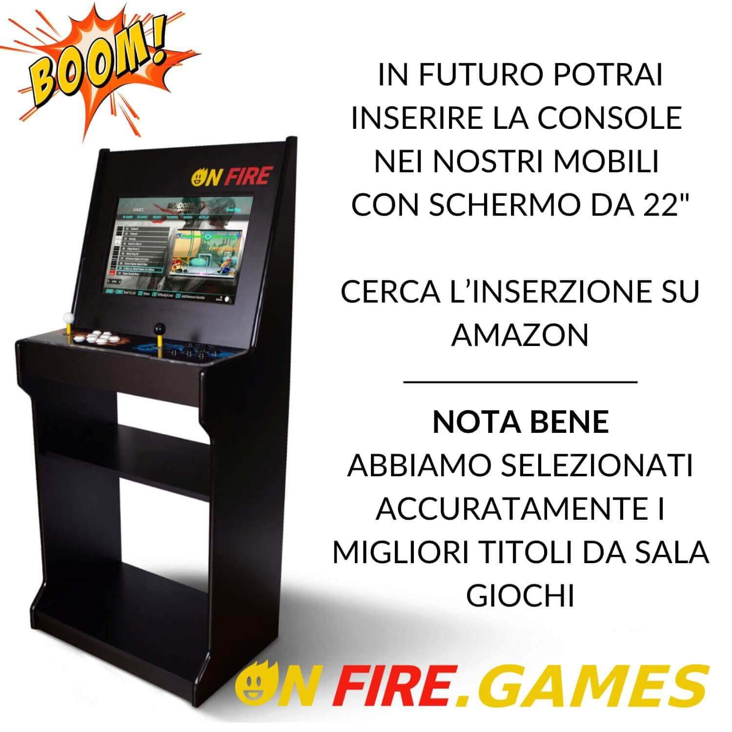ONFIRE GAMES | PandoraBox X2 PRO | Console Arcade Standalone Con Più di 50000 Titoli Installabili Made in Italy | Tasti Personalizzabili e Controlli Arcade Classici (X2 Pro)