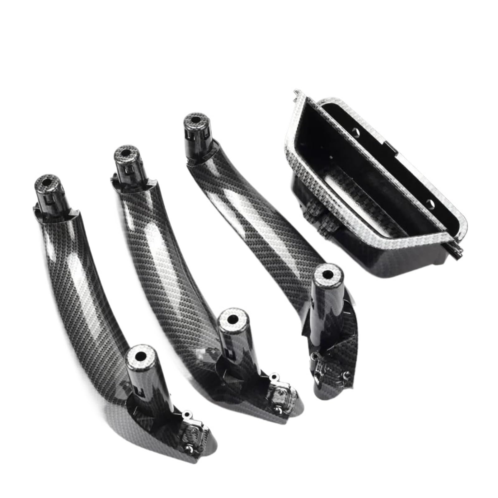 Fhcbutae Rhd Carbonfiber Set Door Inner Handle Pull Trim Interior Panel For X3 X4 F25 F26 2010-2016 Lhd Rhd Car Front Left 51417250307(Rhd Carbonfiber Set)